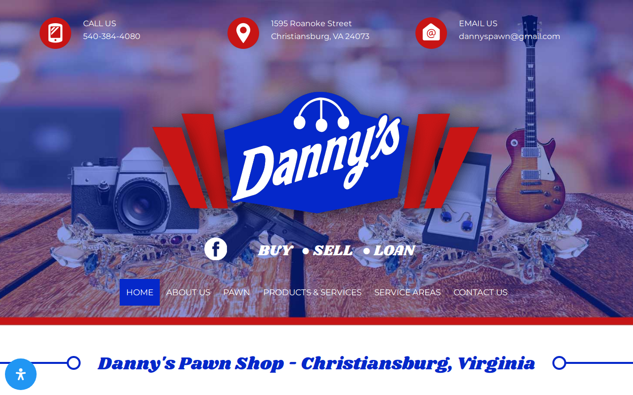 Danny's Pawn Shop website preview