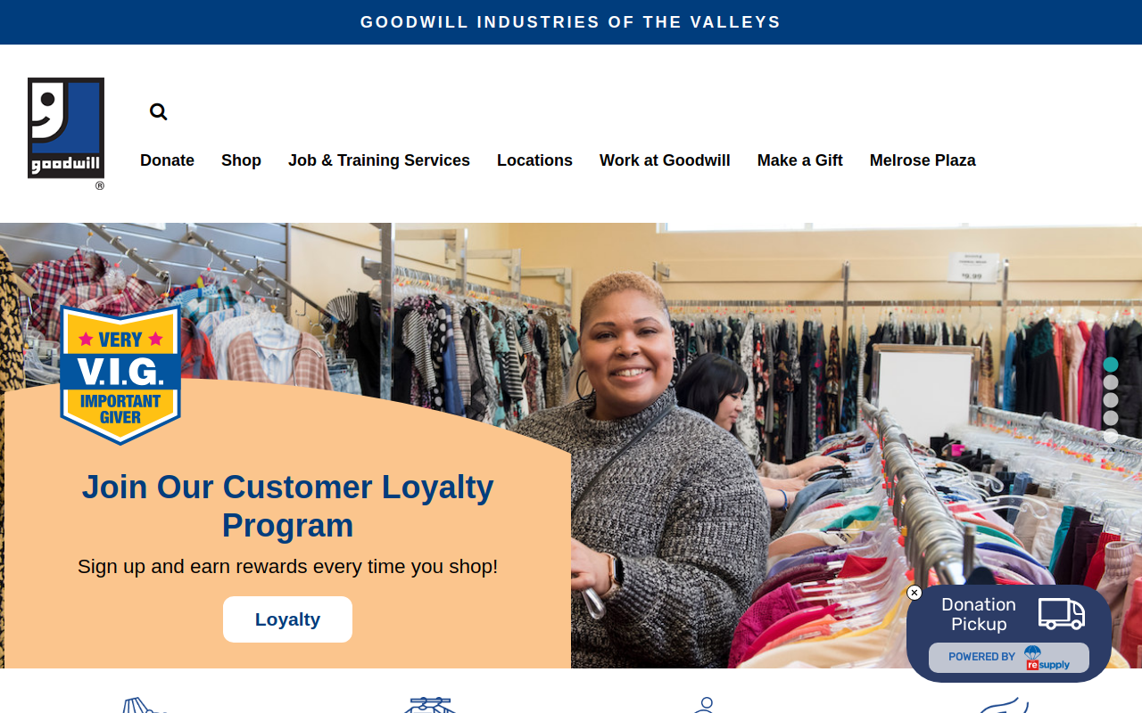 Goodwill Store and Donation Center website preview