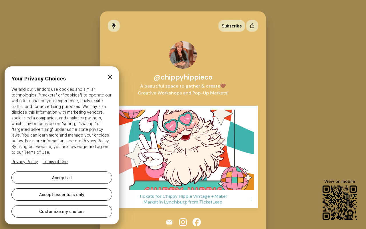 Chippy Hippie Vintage Market website preview