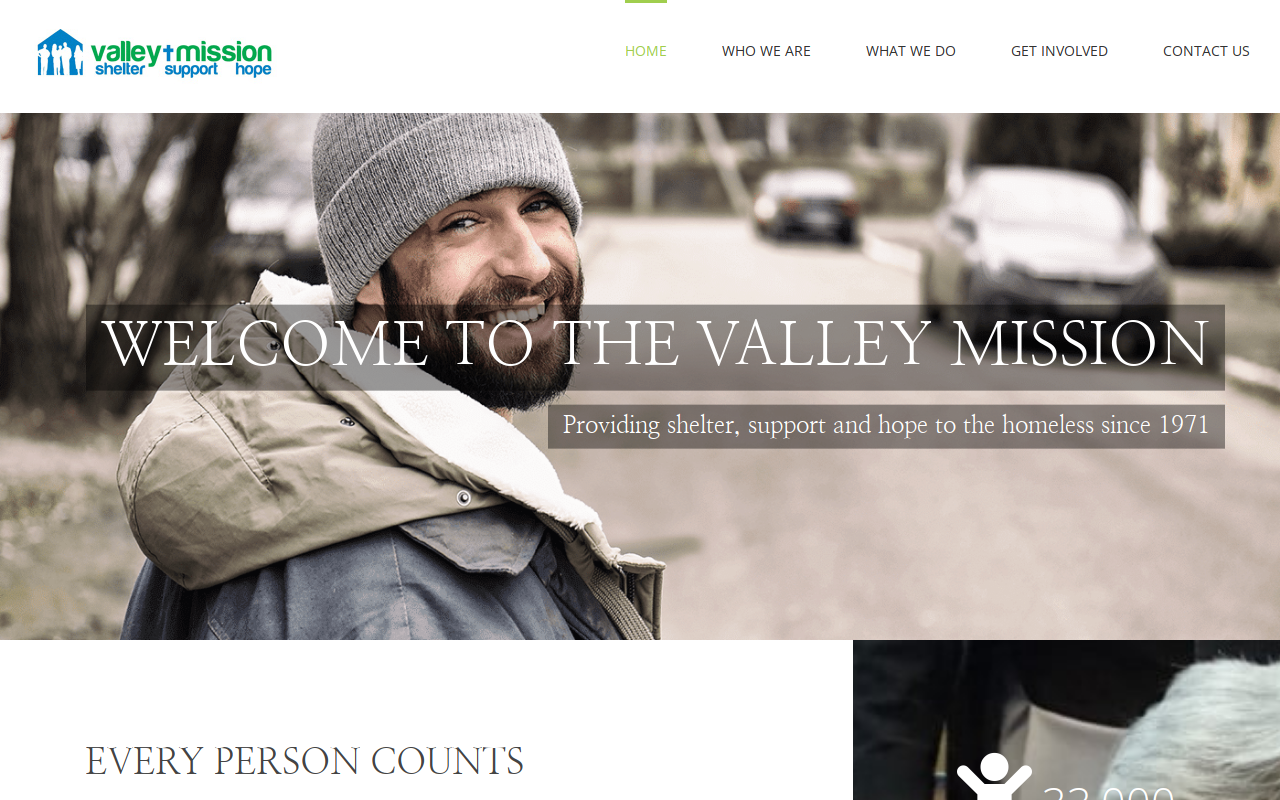 Valley Mission Thrift Store website preview