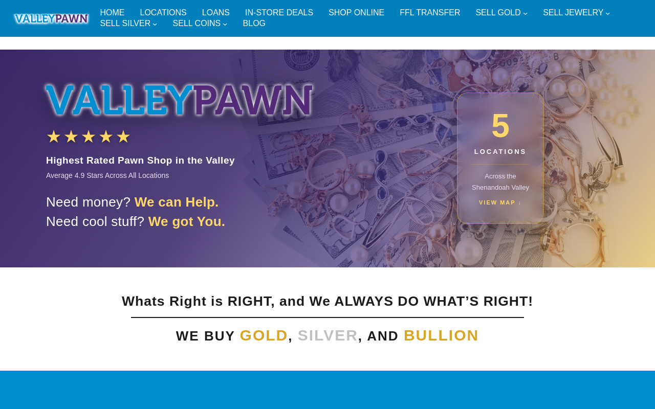 Valley Pawn website preview