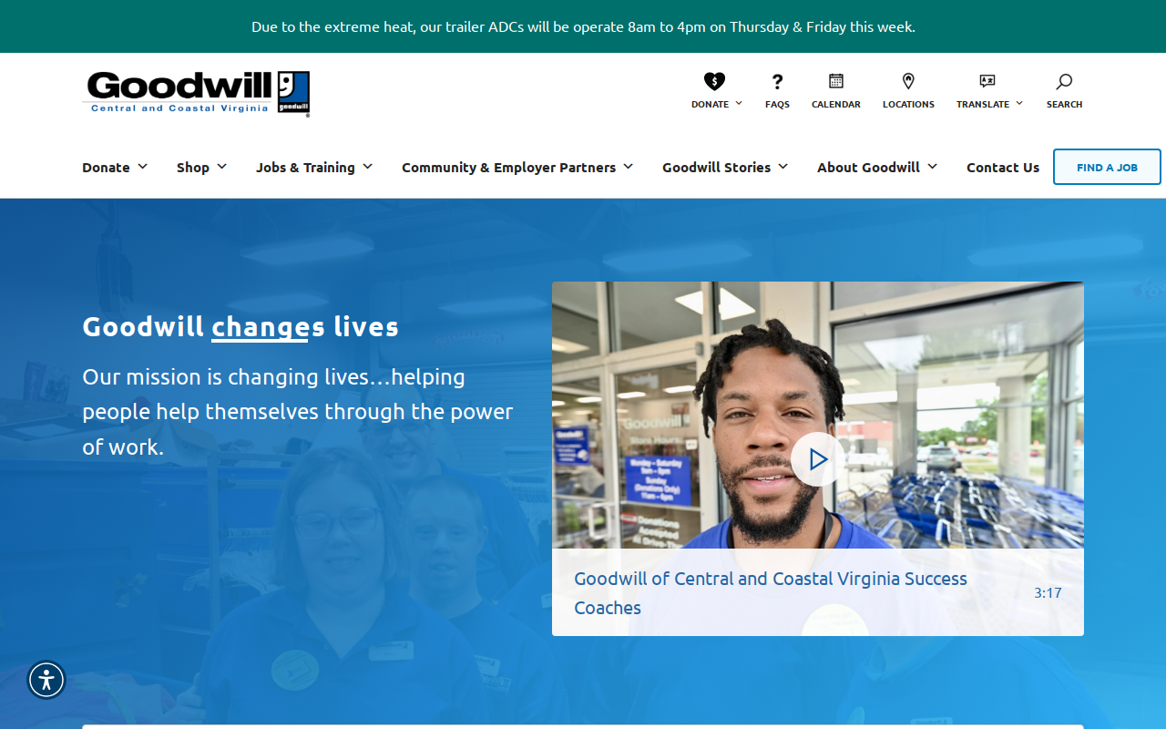 Goodwill website preview
