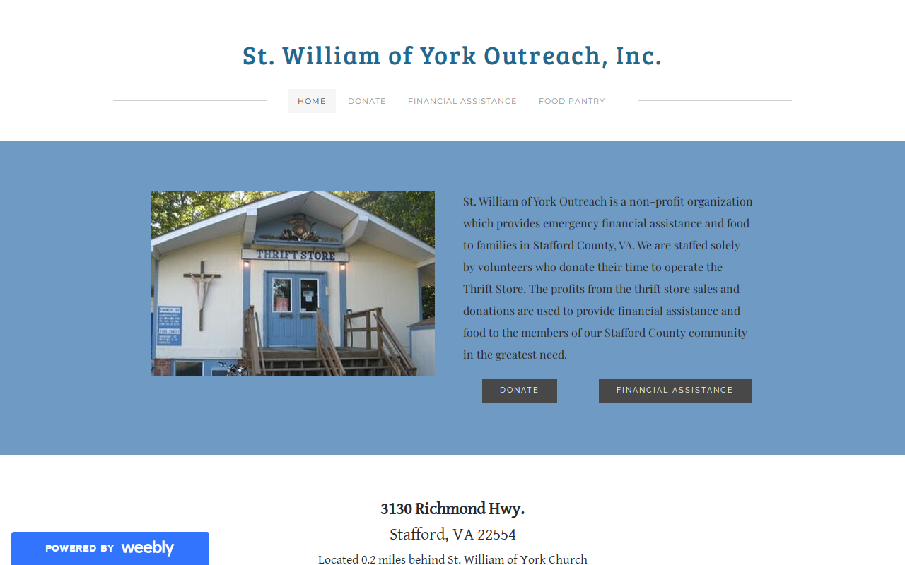 St William Of York Outreach Inc website preview