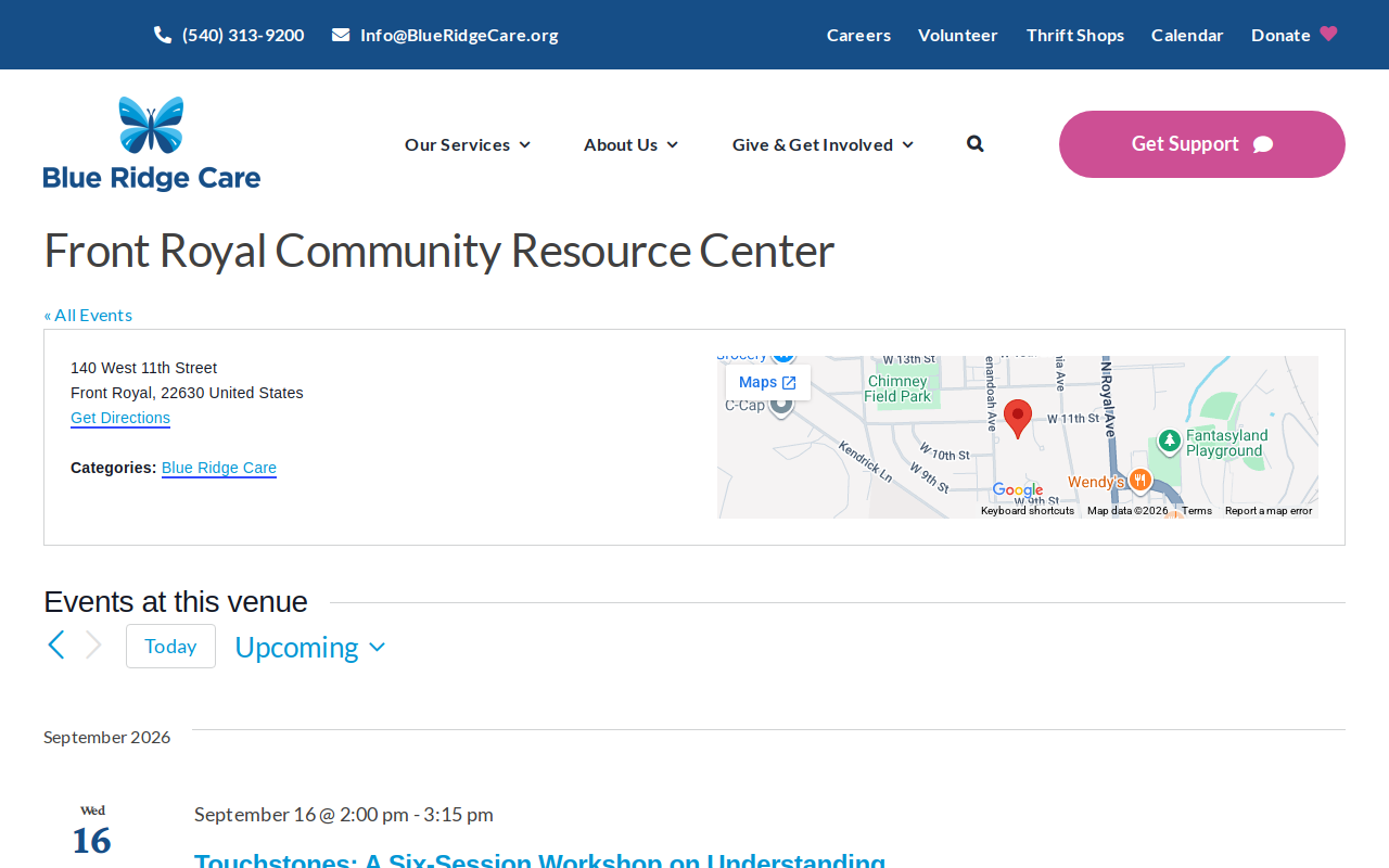 Blue Ridge Hospice Thrift Store website preview