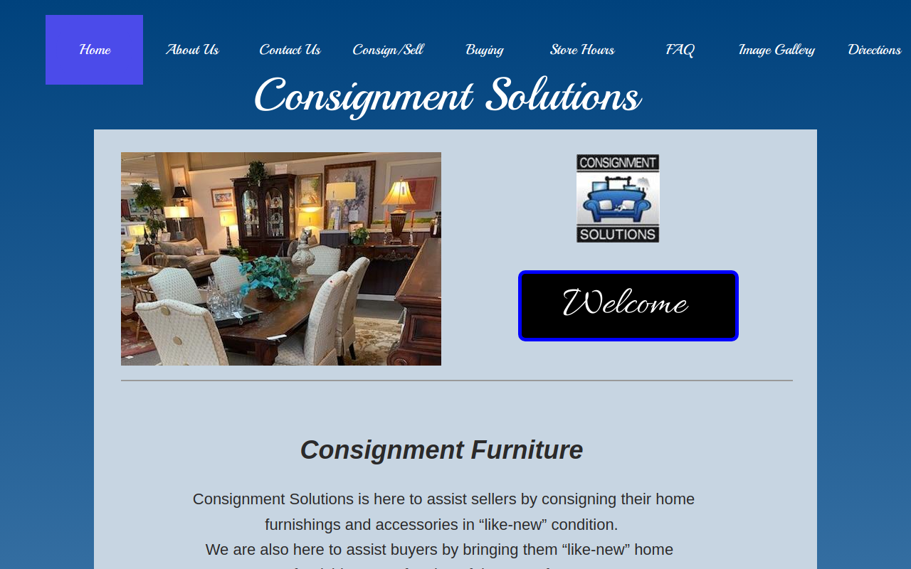 Consignment Solutions website preview