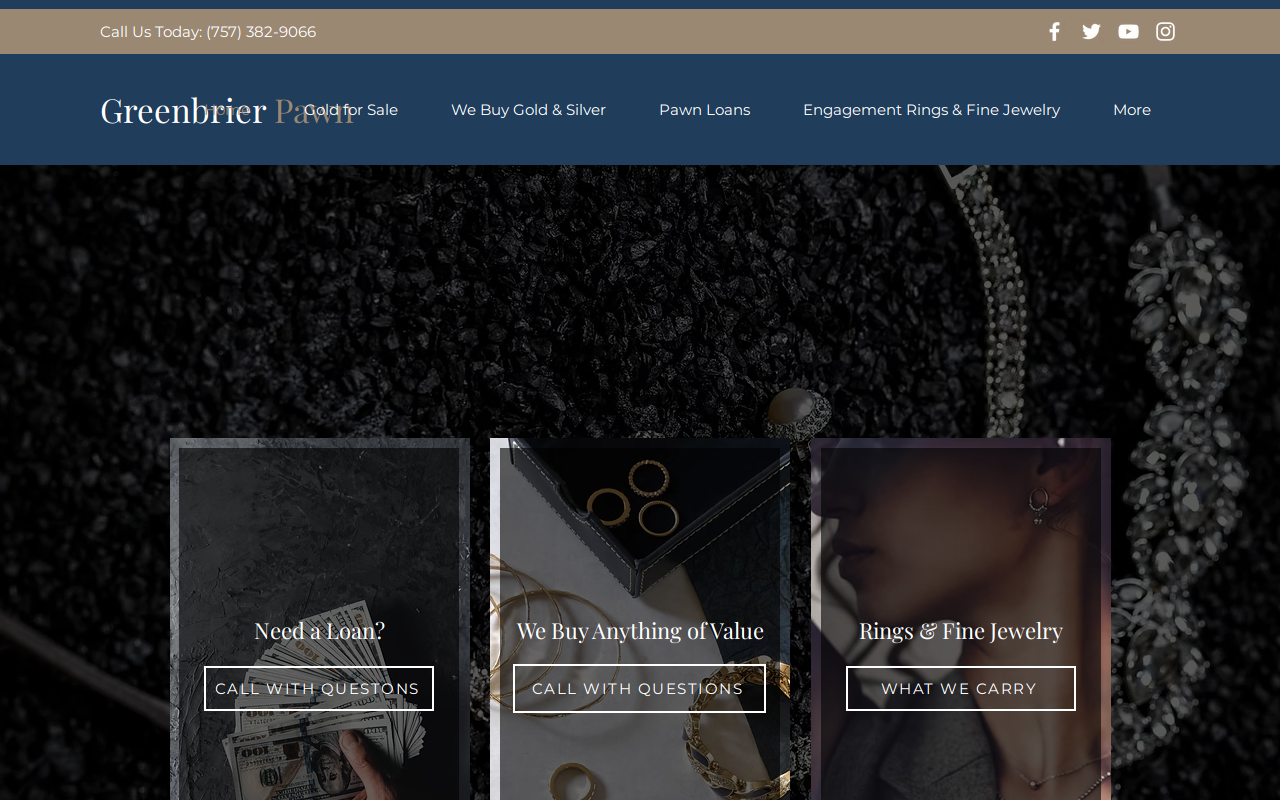 Greenbrier Pawn website preview