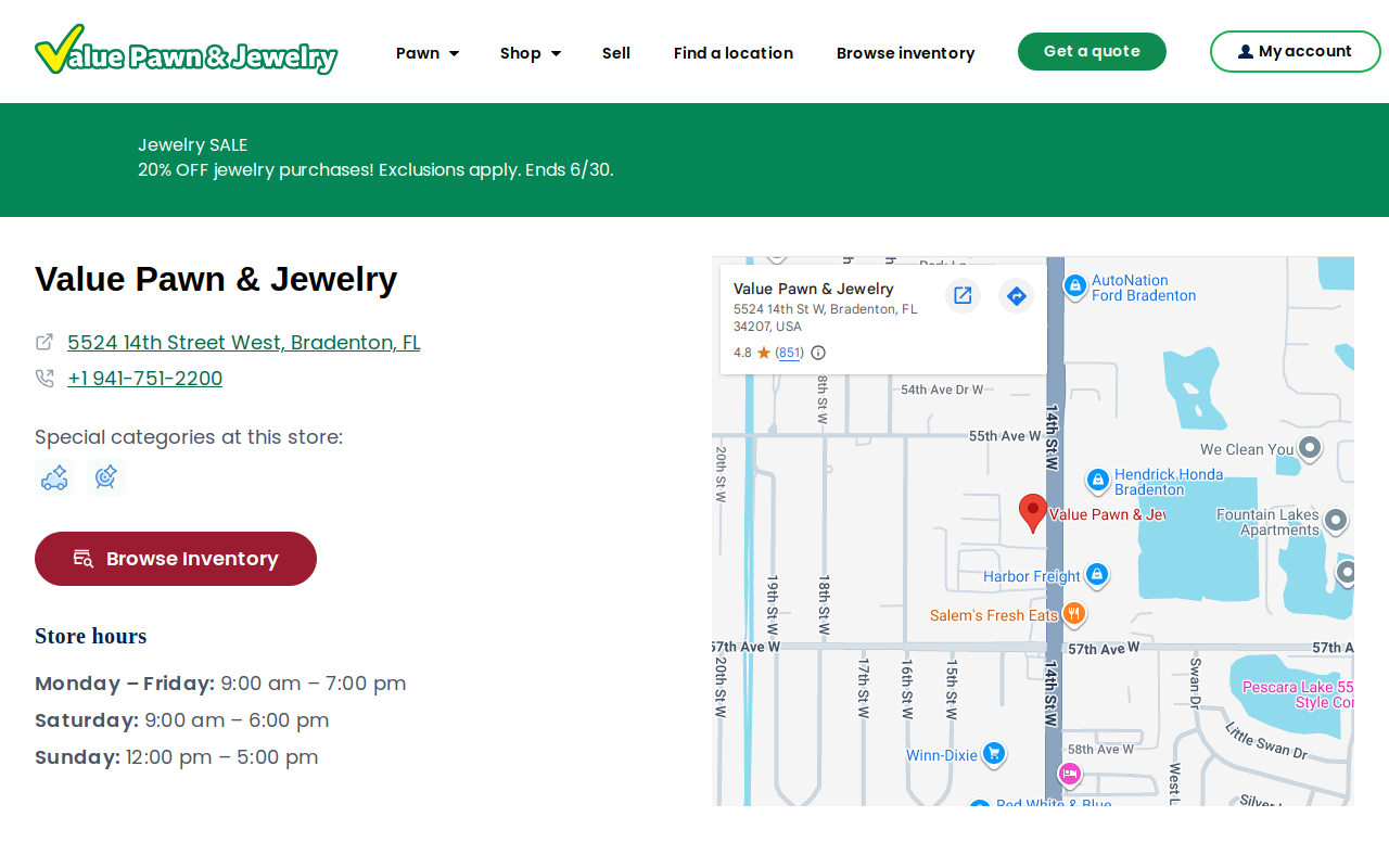 Value Pawn and Jewelry website preview