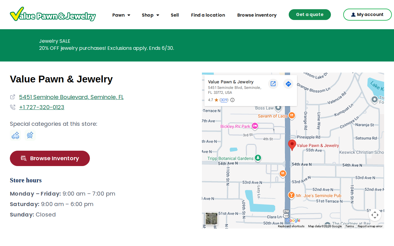 Value Pawn & Jewelry website preview