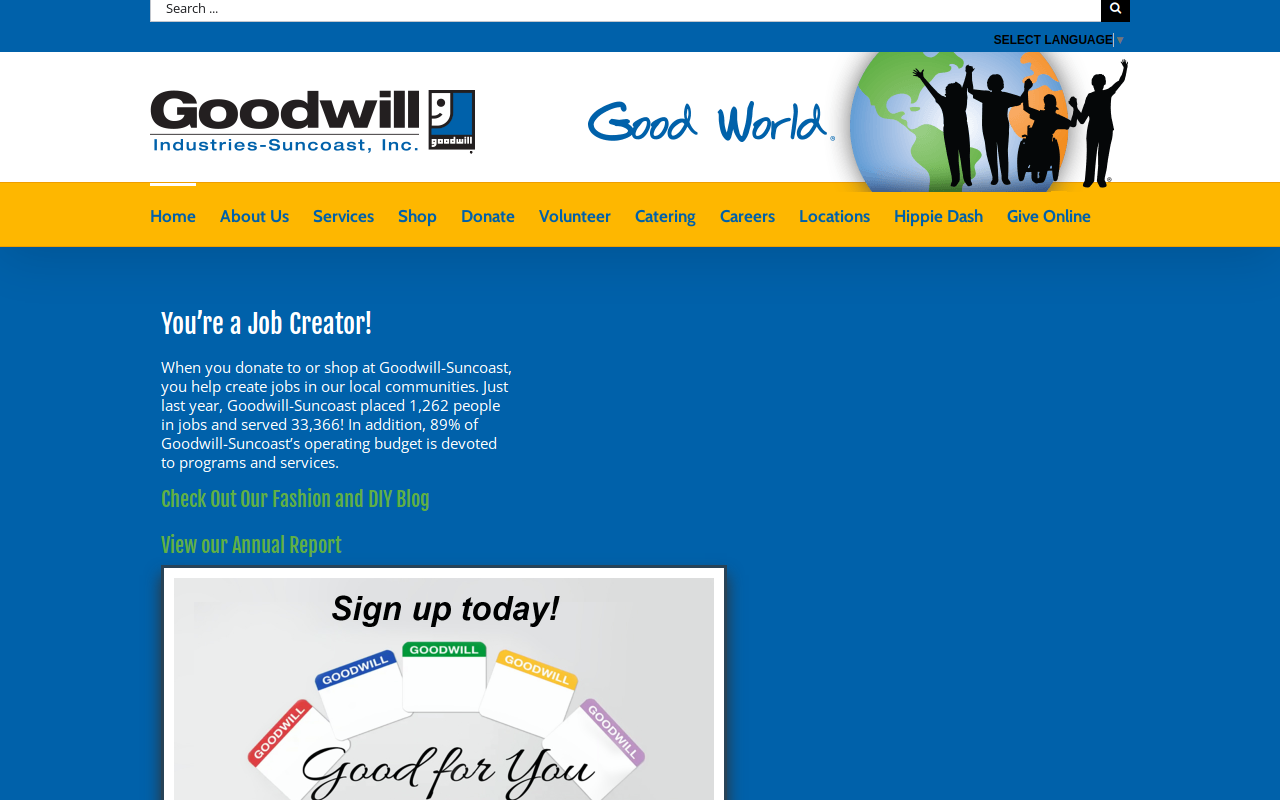 Goodwill website preview