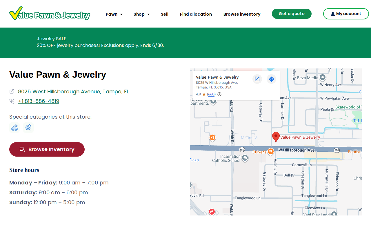 Value Pawn & Jewelry website preview