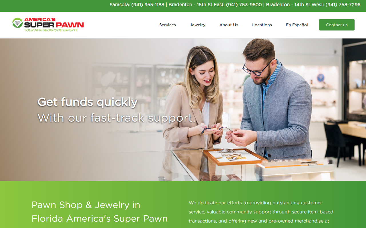 America's Super Pawn website preview