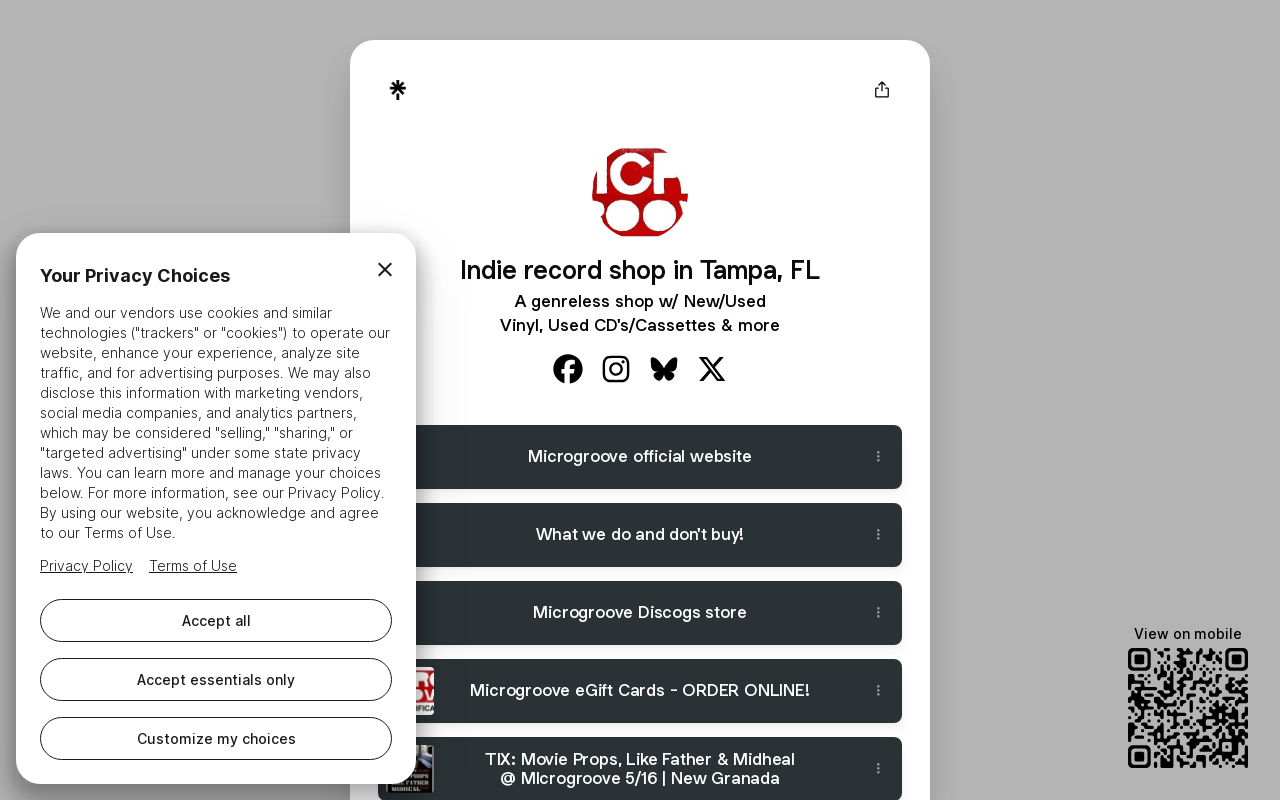 Microgroove website preview