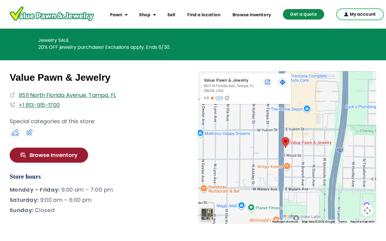 Value Pawn and Jewelry website preview