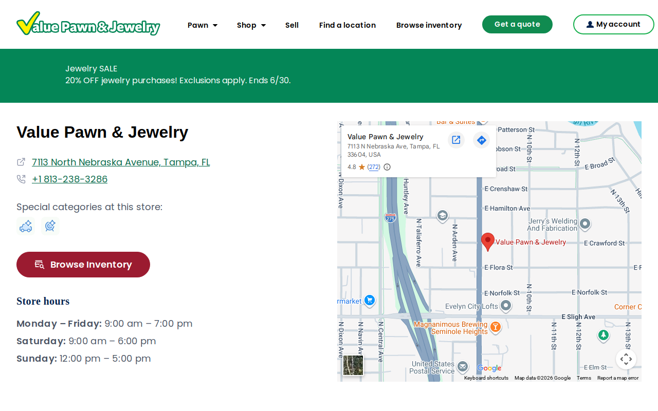 Value Pawn and Jewelry website preview
