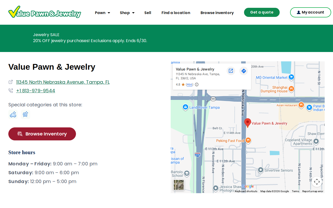 Value Pawn and Jewelry website preview