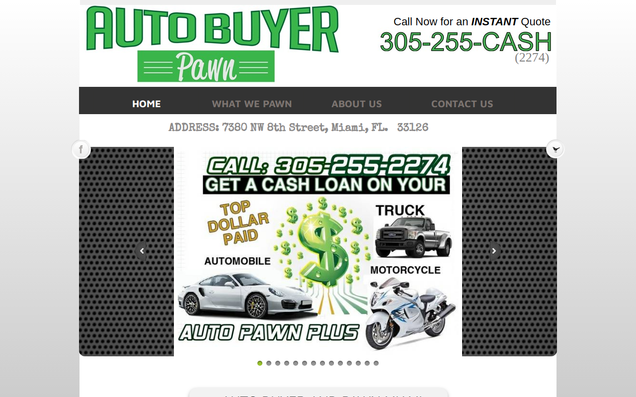 Auto Pawn Plus website preview