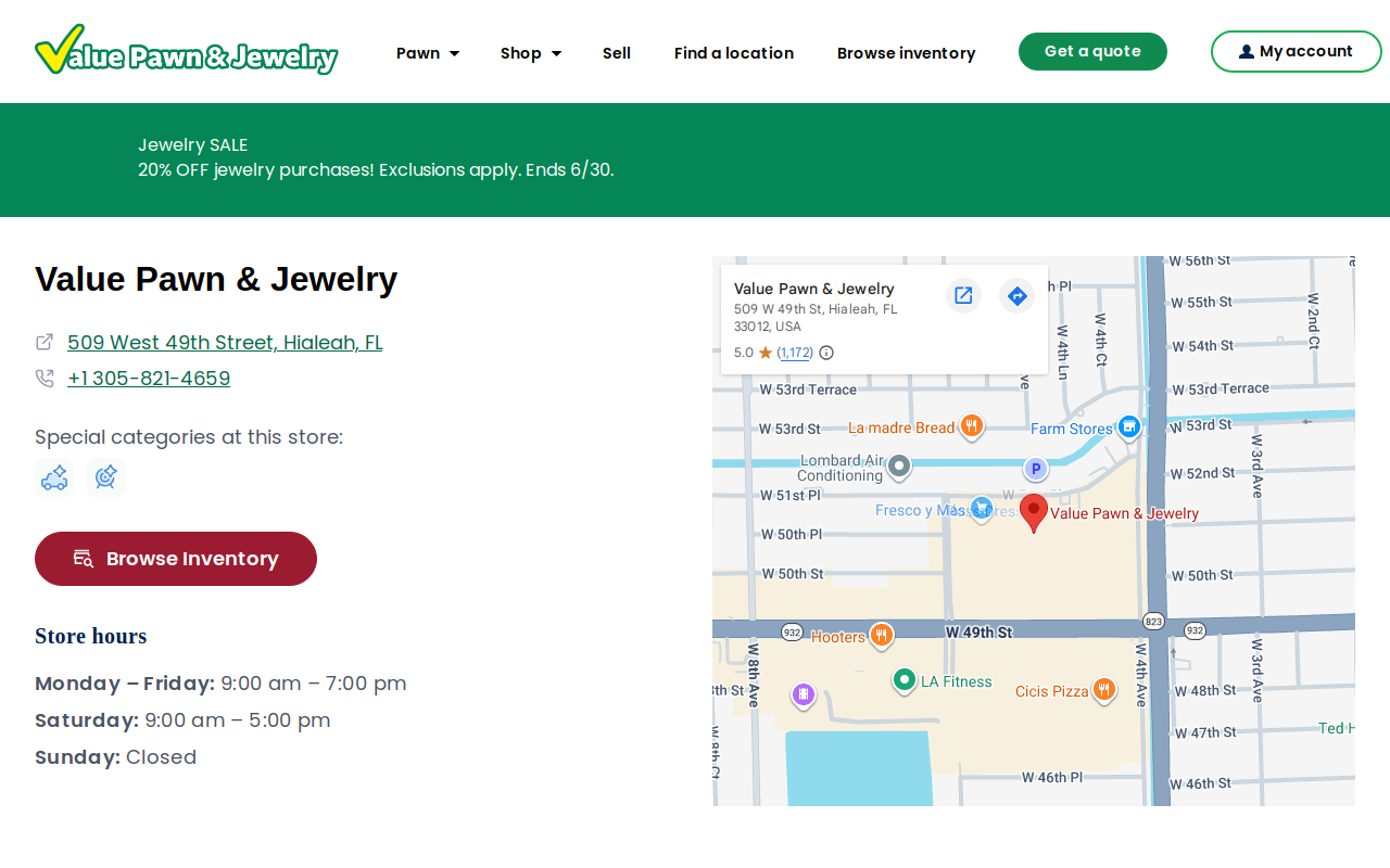 Value Pawn & Jewelry website preview