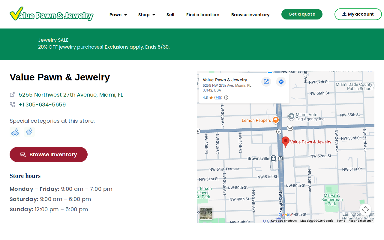 Value Pawn & Jewelry website preview