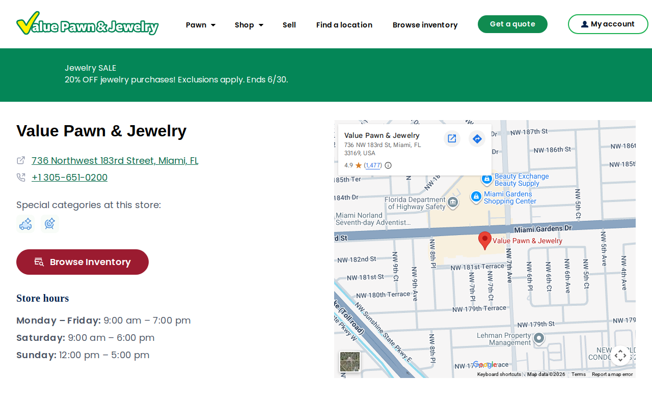 Value Pawn & Jewelry website preview