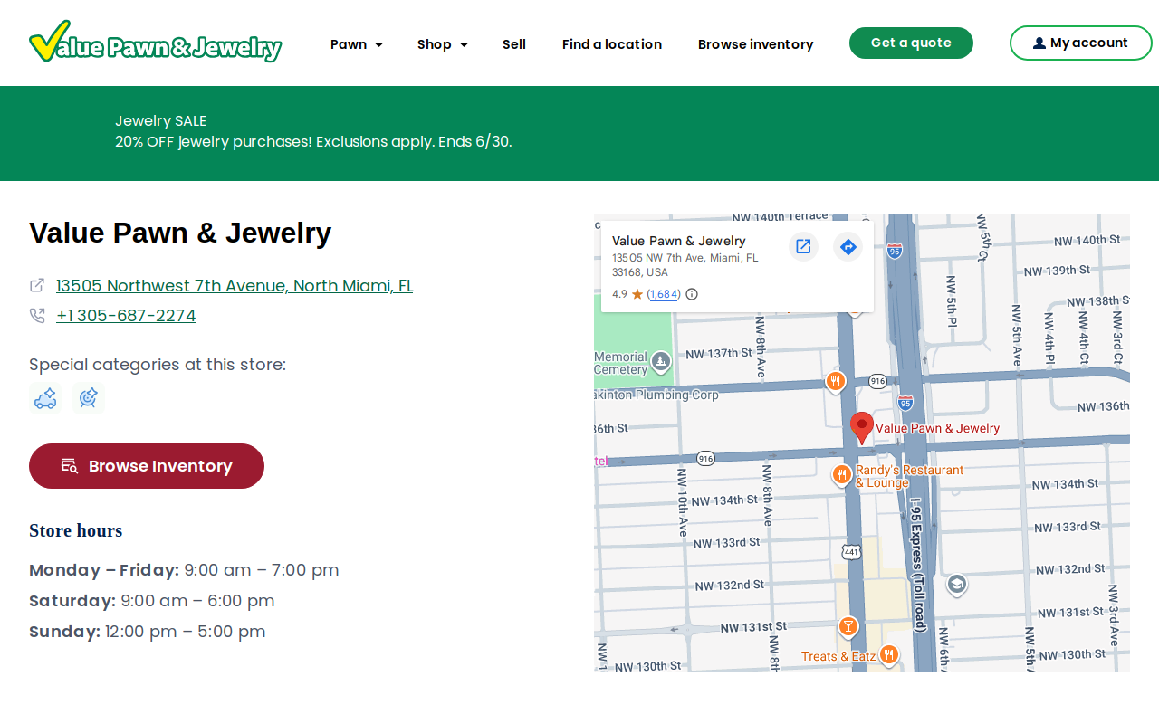 Value Pawn & Jewelry website preview