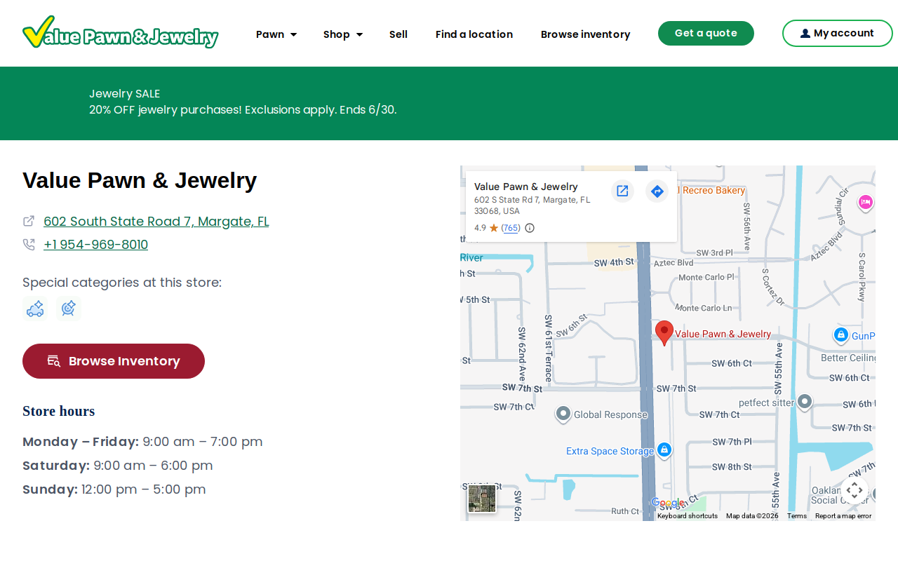 Value Pawn and Jewelry website preview