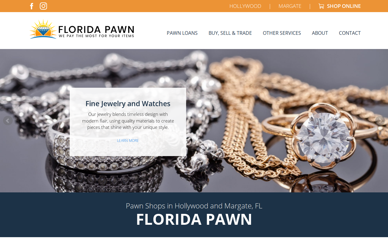 Florida Pawn - Margate website preview