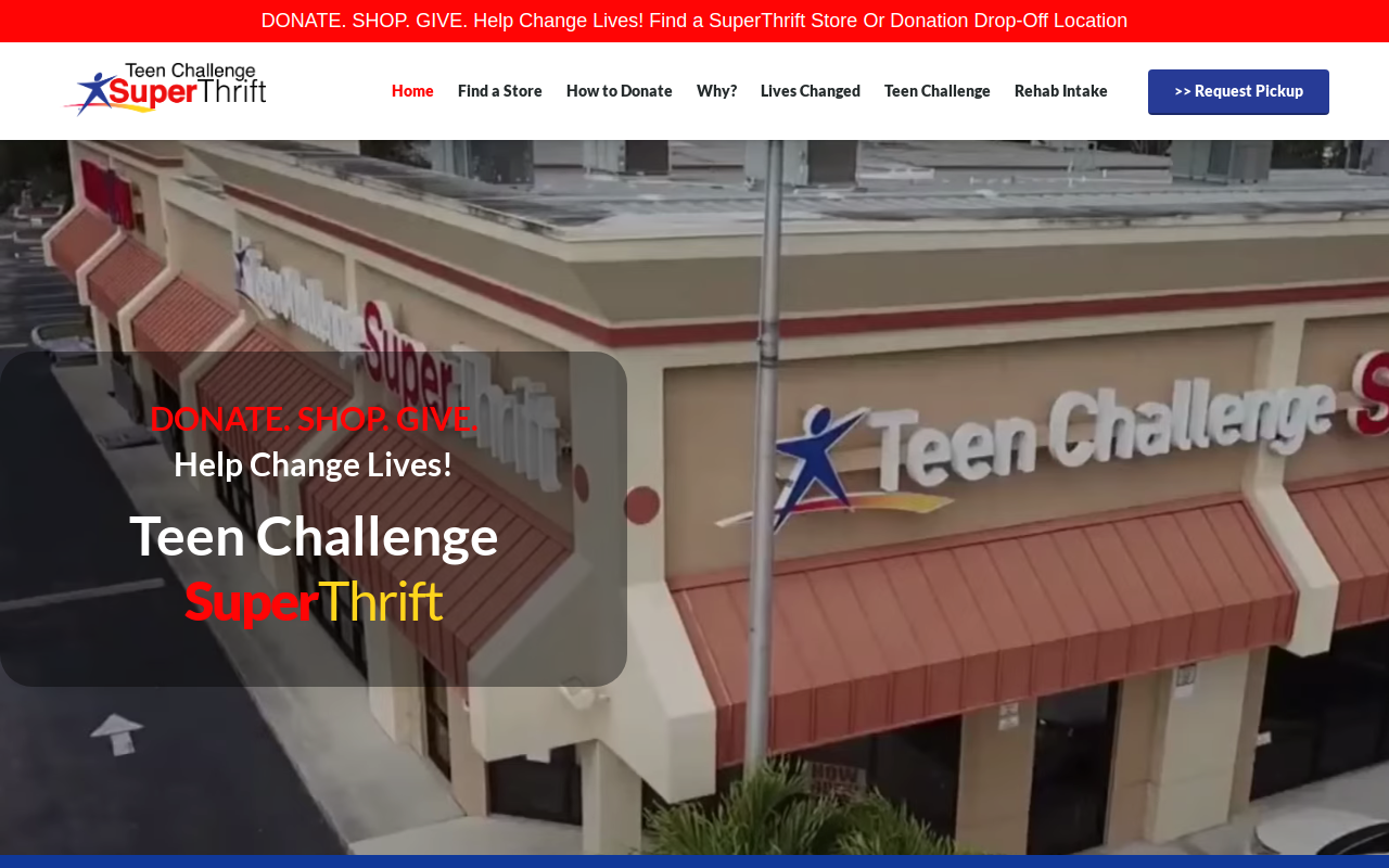 Teen Challenge SuperThrift website preview
