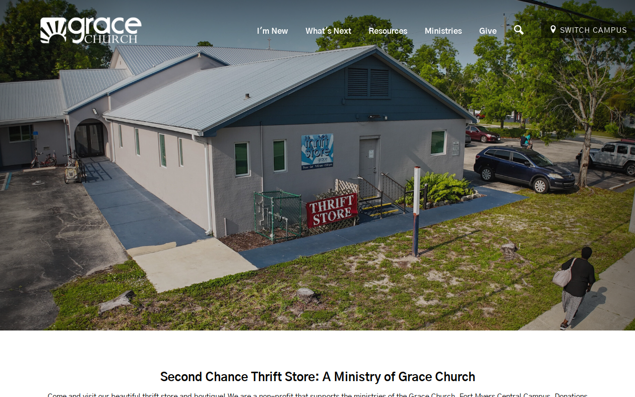 Second Chance Thrift Store website preview