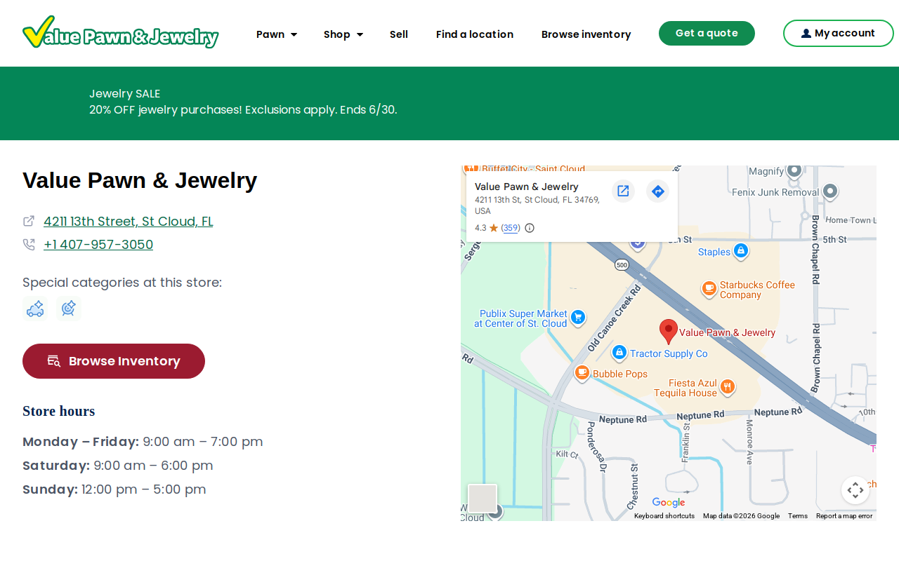 Value Pawn & Jewelry website preview