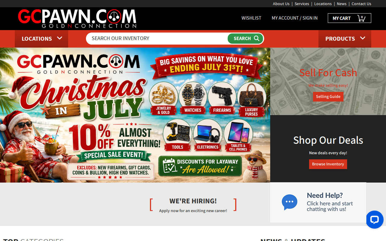 GC Pawn Margate website preview