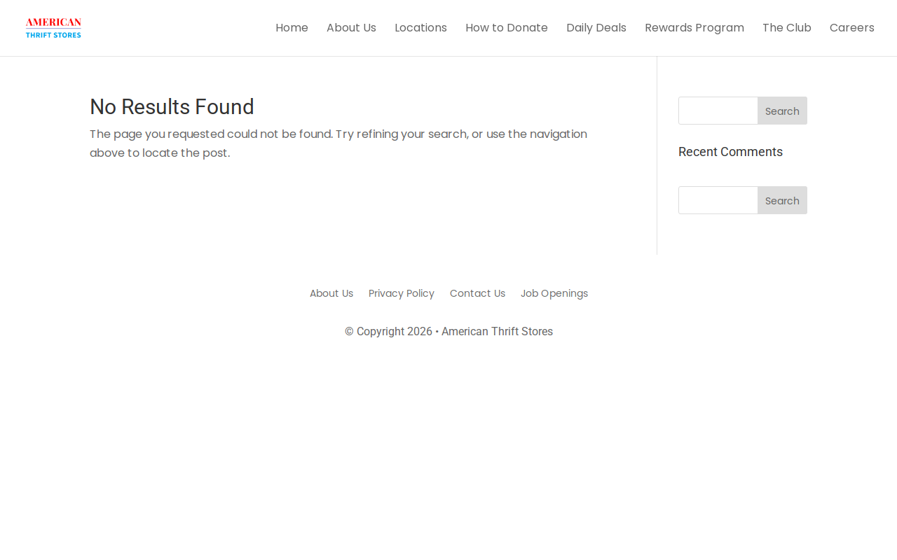 American Thrift Stores website preview