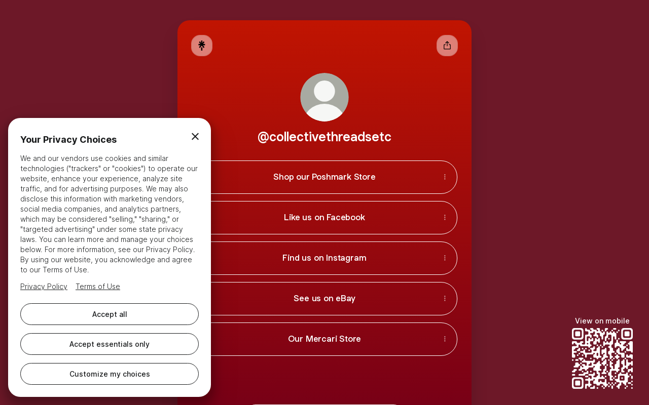 Collective Threads Etc. website preview