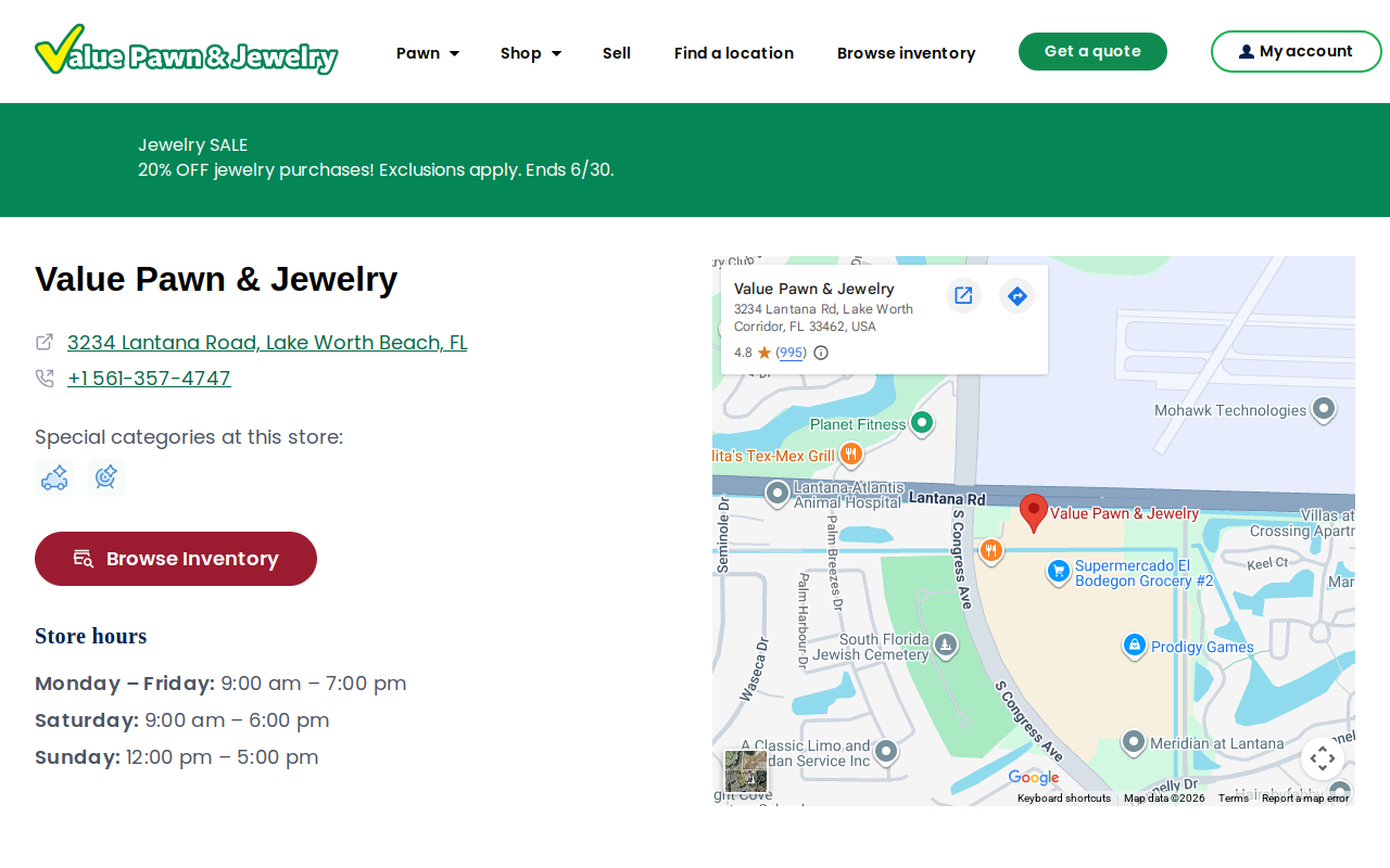 Value Pawn & Jewelry website preview