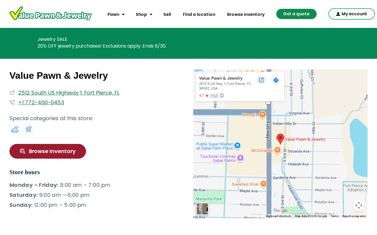 Value Pawn & Jewelry website preview