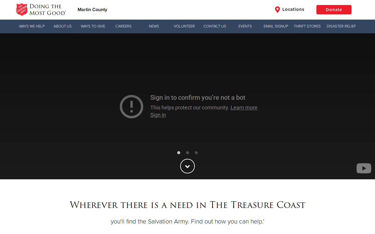 The Salvation Army Family Store website preview