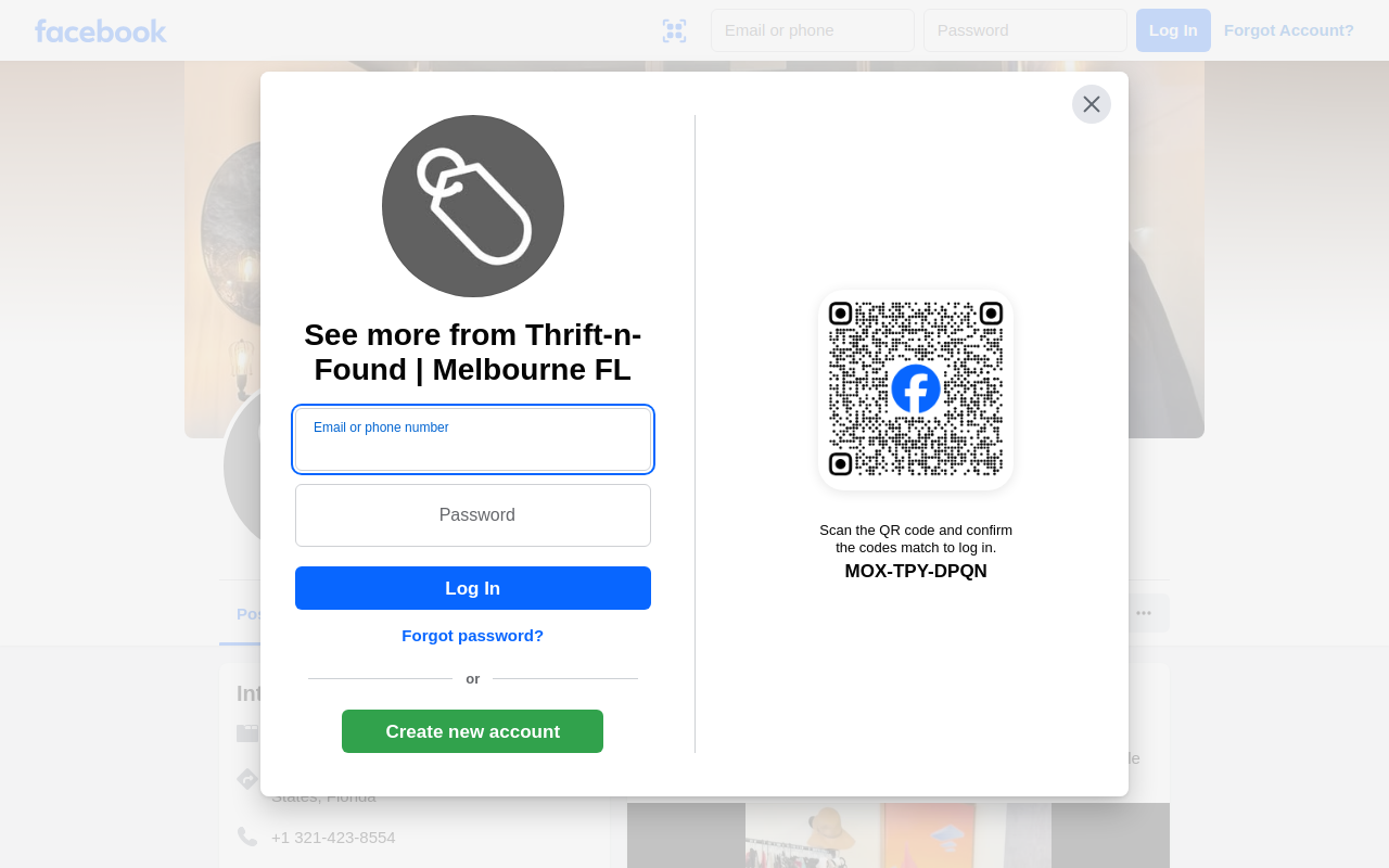 Thrift-n-Found website preview