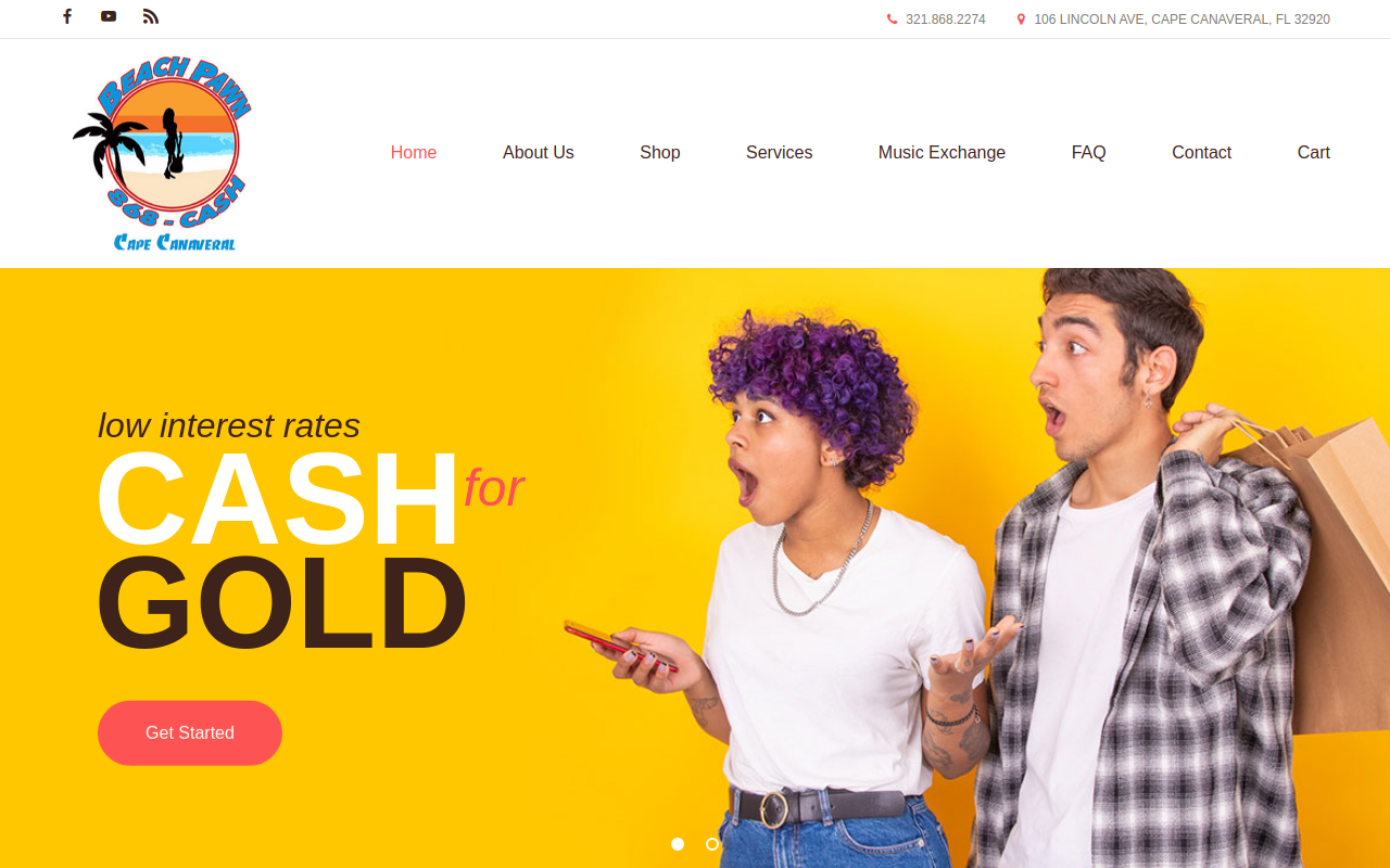 Beach Pawn Shop website preview