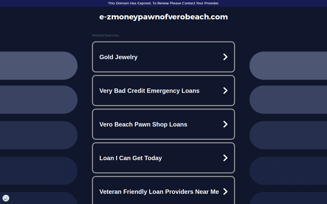 E-z Money Pawn & Jewelry website preview