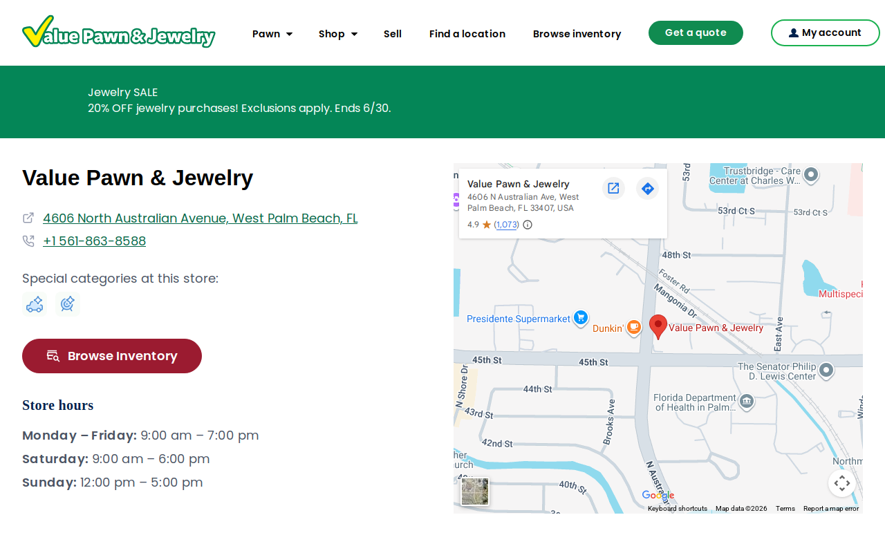 Value Pawn & Jewelry website preview