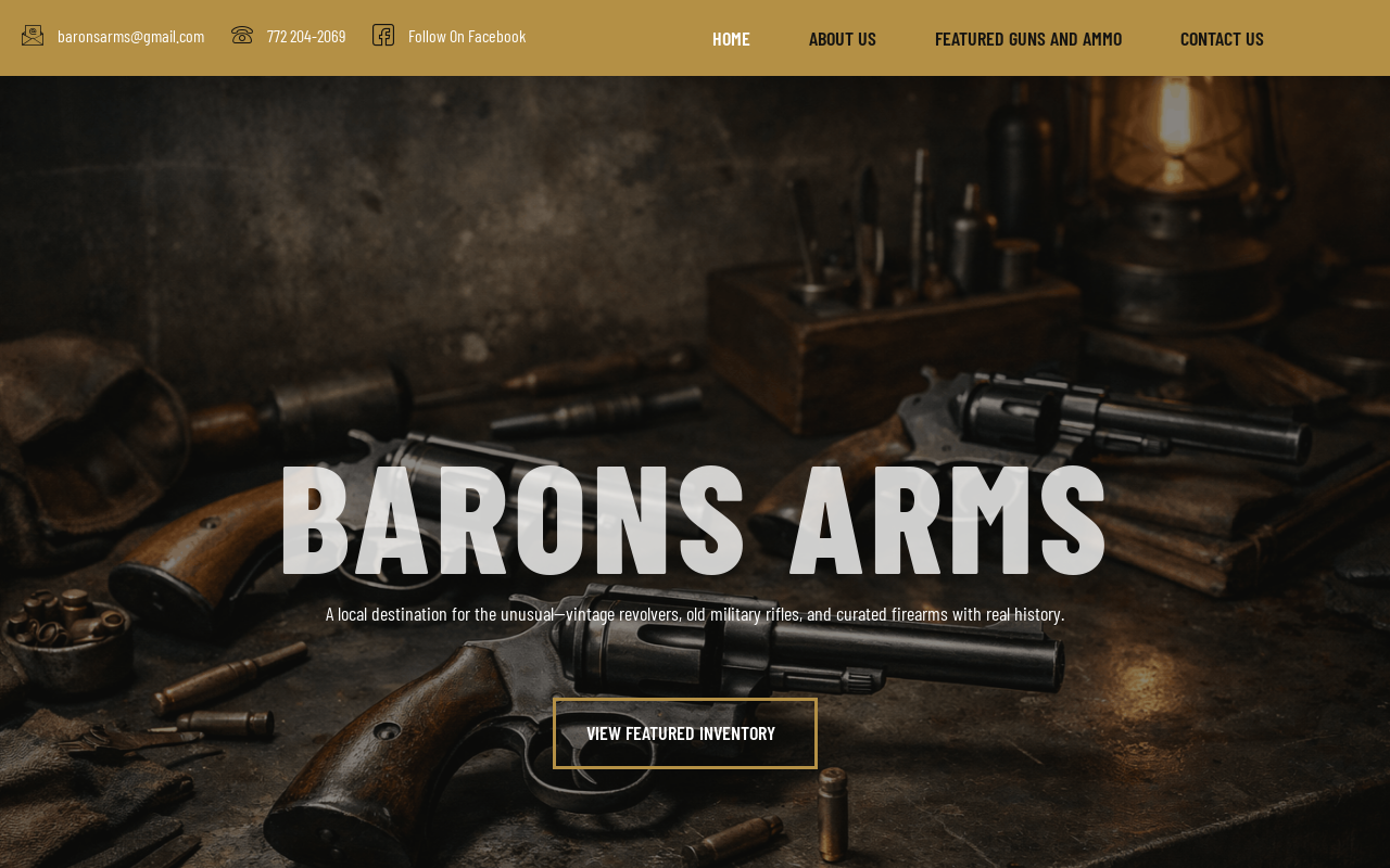 Barons Arms website preview