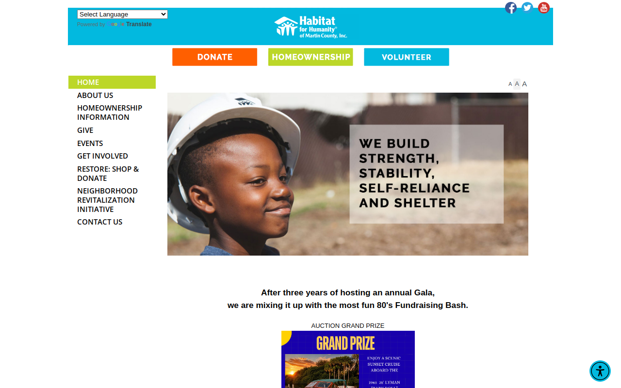 Habitat for humanity Restore website preview