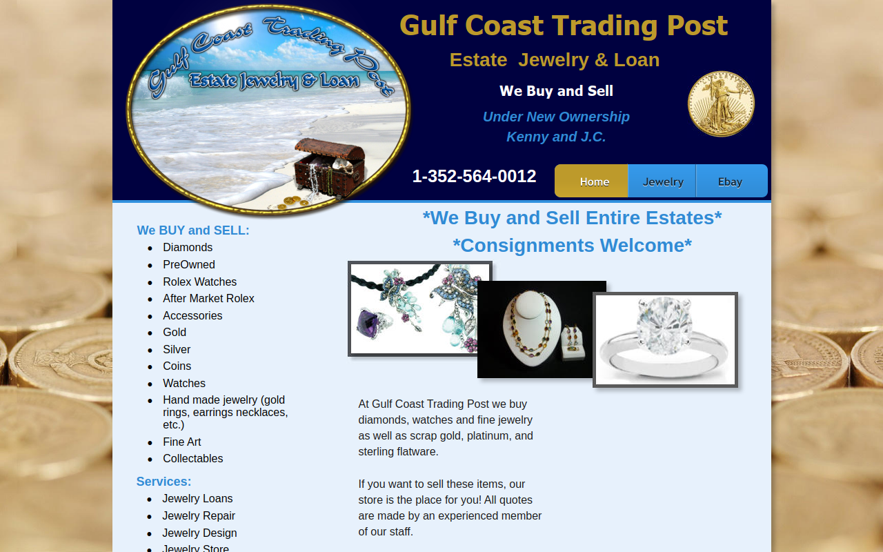 Gulf Coast Trading Post website preview