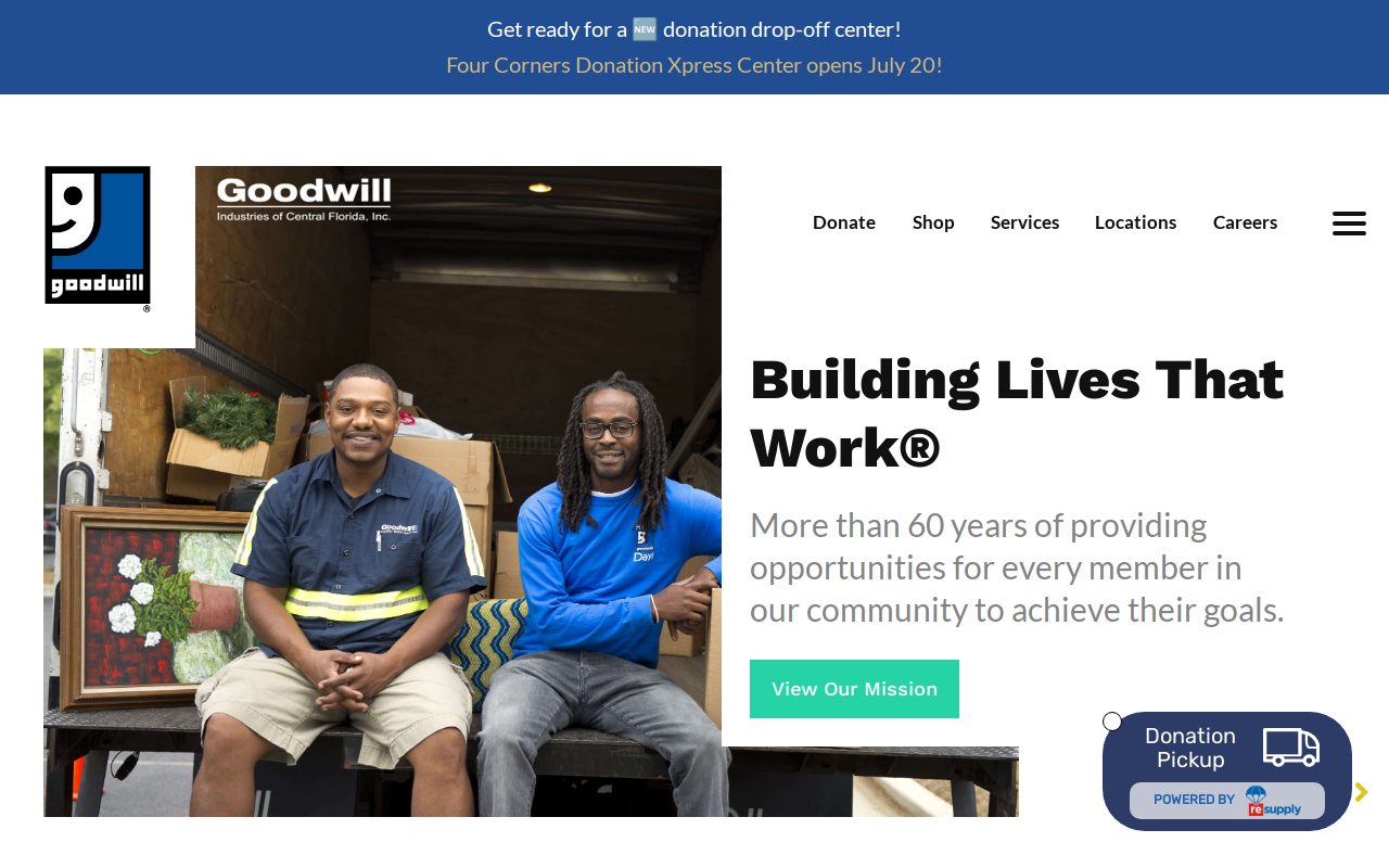 Goodwill website preview