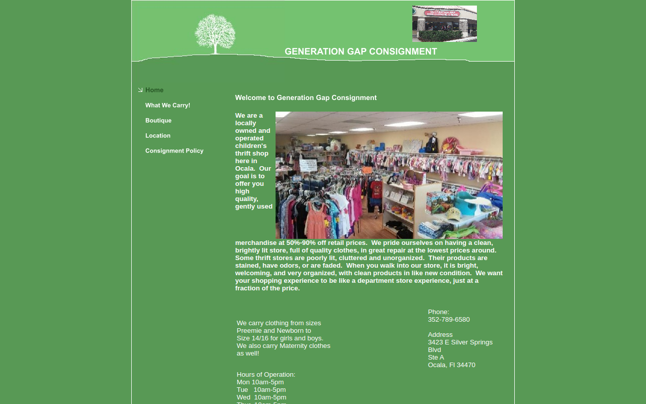 Generation Gap website preview