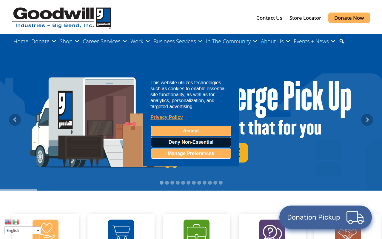 Goodwill Retail Store & Donation Center website preview