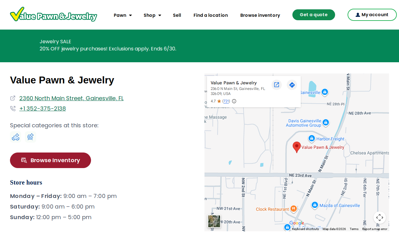 Value Pawn and Jewelry website preview