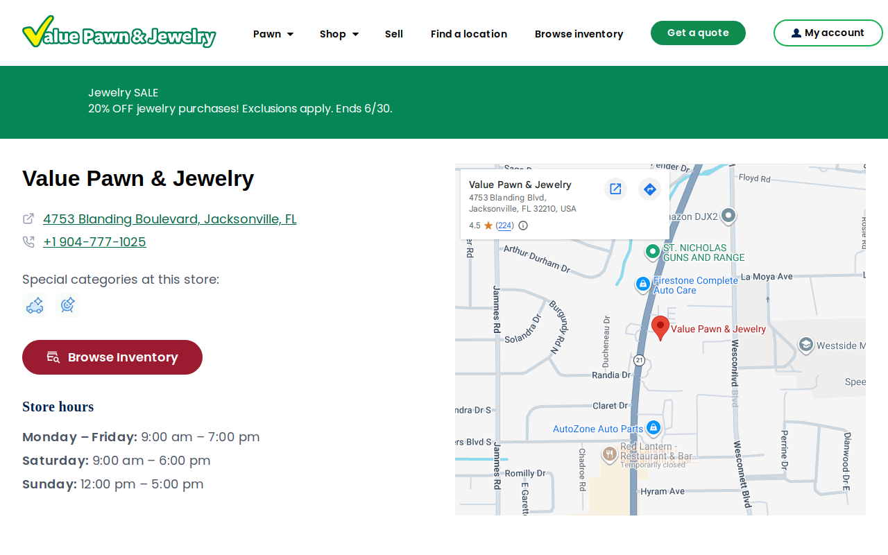 Value Pawn & Jewelry website preview