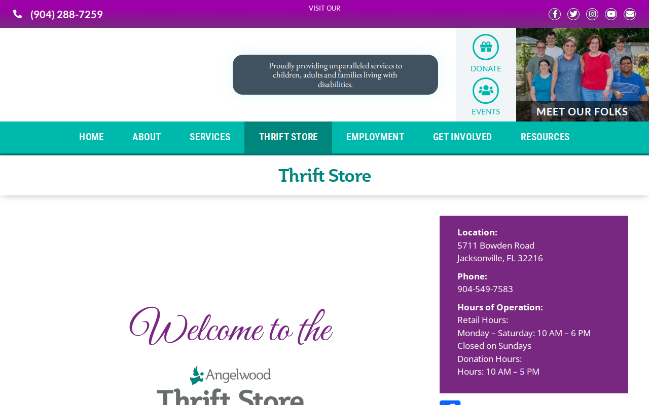 Angelwood Thrift Store website preview