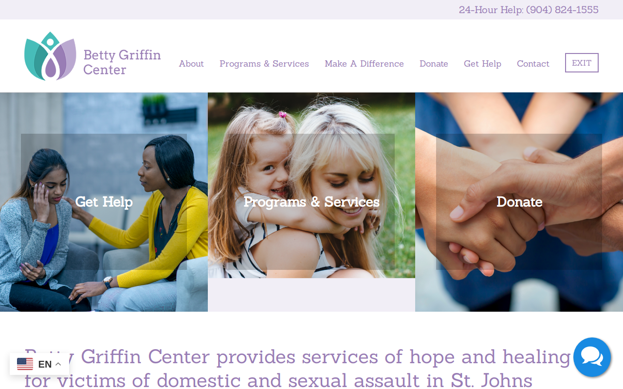 Betty Griffin Center Thrift Shoppe website preview