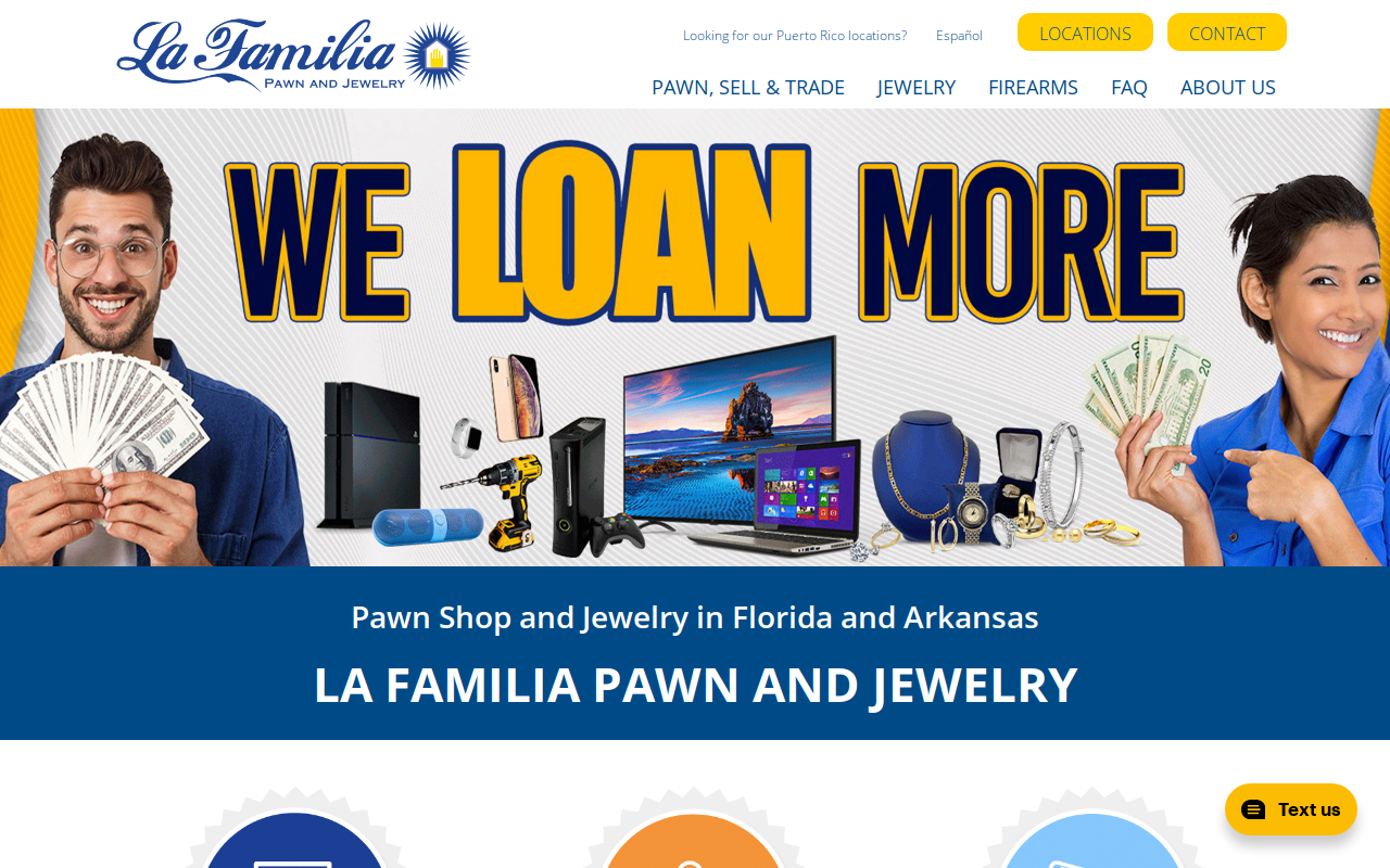 La Familia Pawn and Jewelry website preview